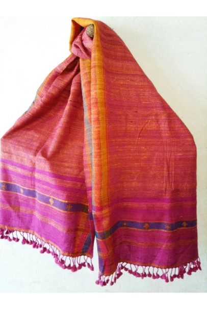 Wool and tussar stole. Wool and tussar stole.